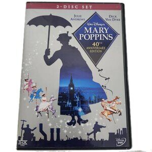 🎬 Disney Mary Poppins 40th Anniversary Edition 2-Disc DVD Set Julie Andrews